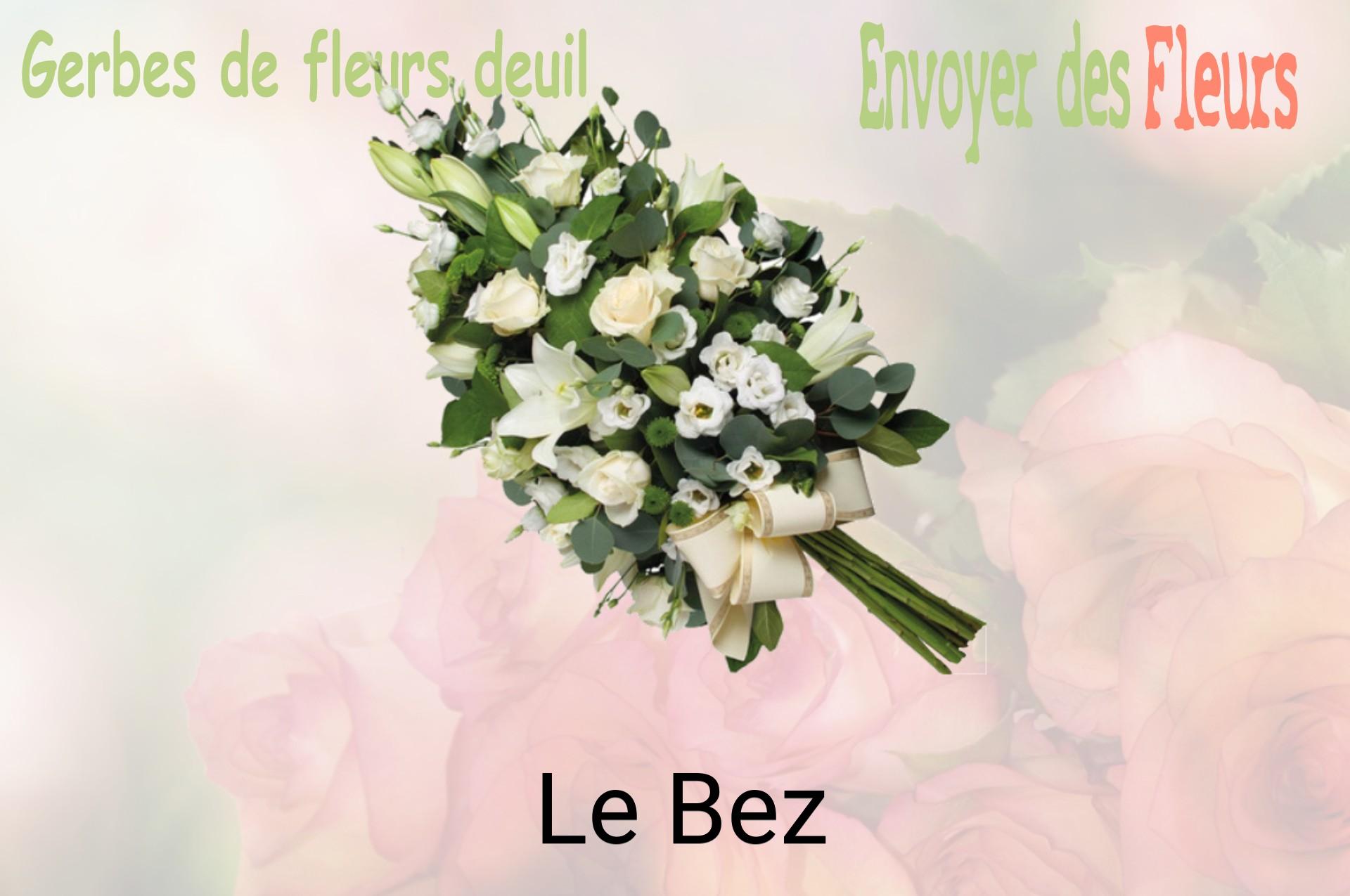 Gerbe de fleurs de deuil livrée à Le Bez